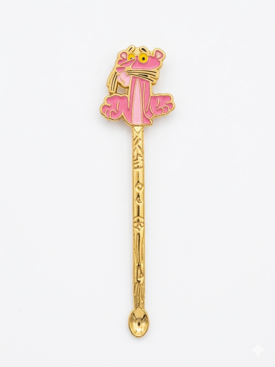 Cuchara medidora coleccionable de la Pantera Rosa, marca Spoonies MX