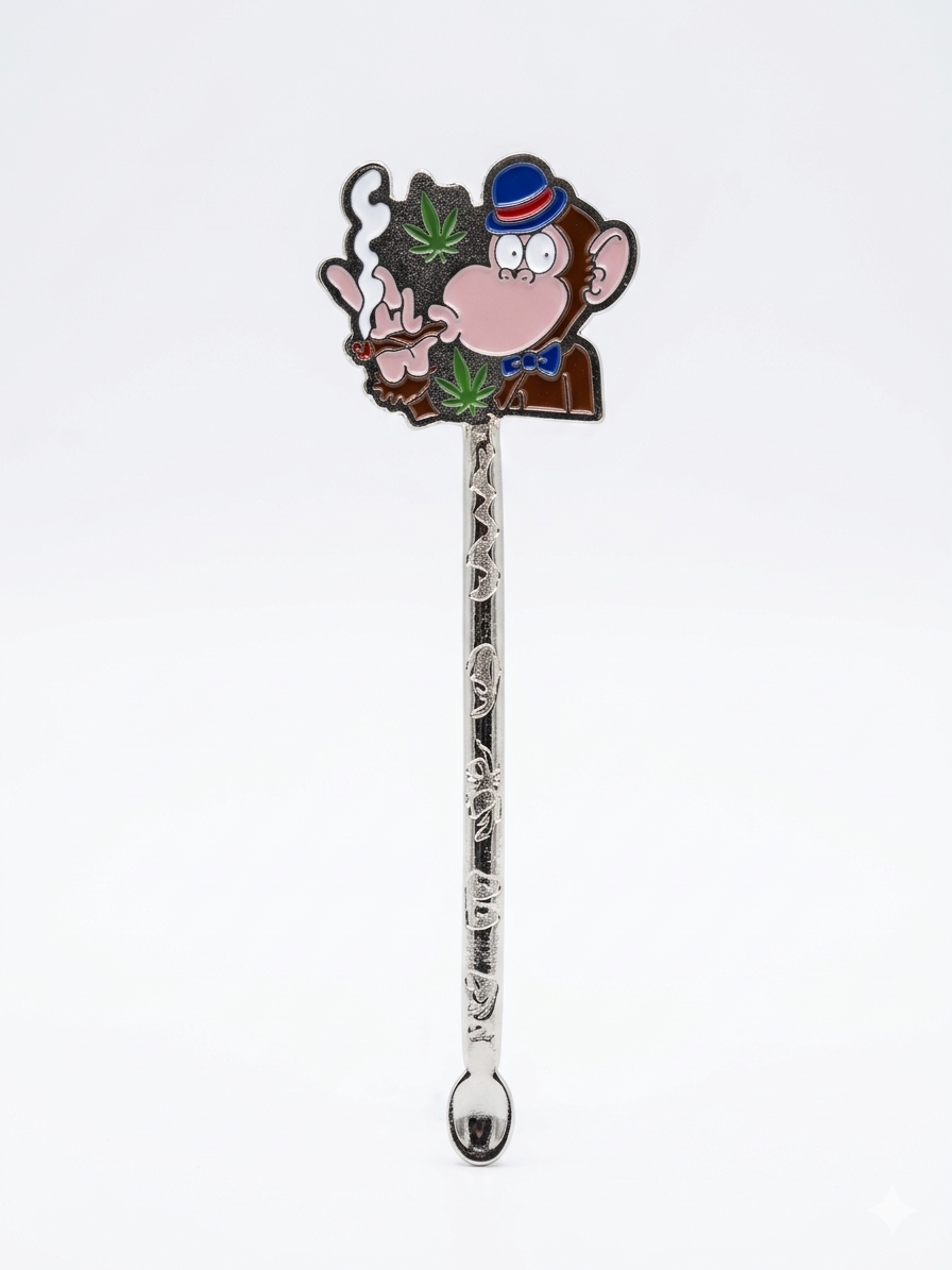 Cuchara medidora coleccionable con figura de chango, marca Spoonies MX