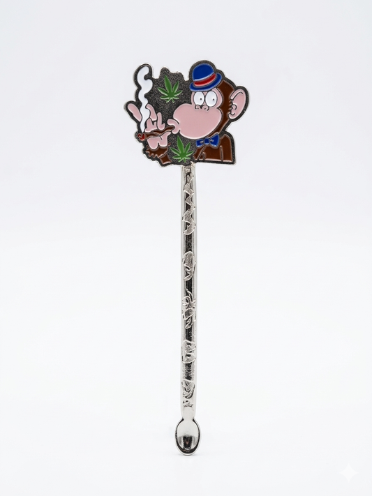 Cuchara medidora coleccionable con figura de chango, marca Spoonies MX