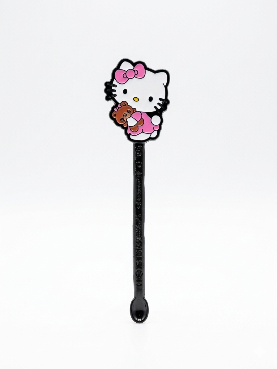 Cuchara medidora coleccionable de Hello Kitty disfrazada de osito, marca Spoonies MX