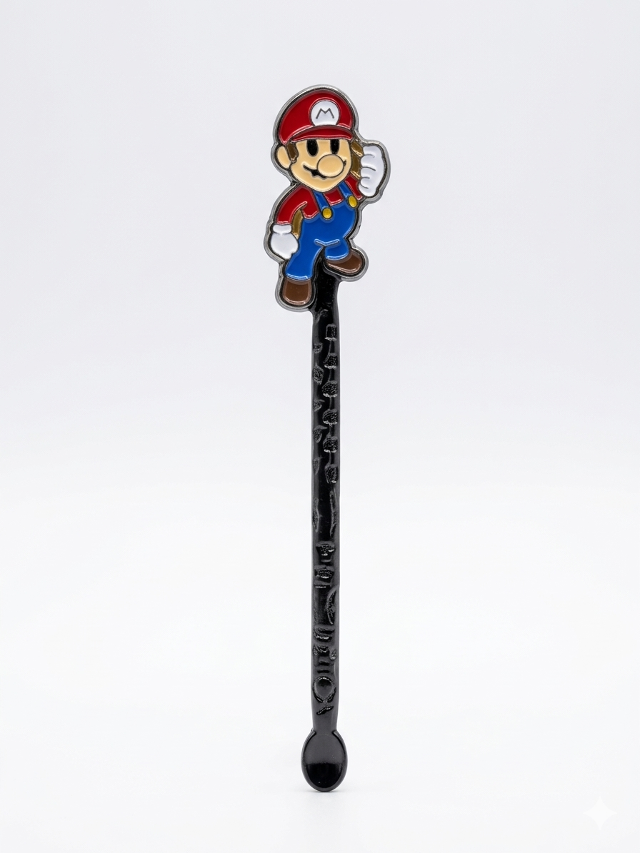 Cuchara medidora coleccionable de Mario de Mario Bros, marca Spoonies MX