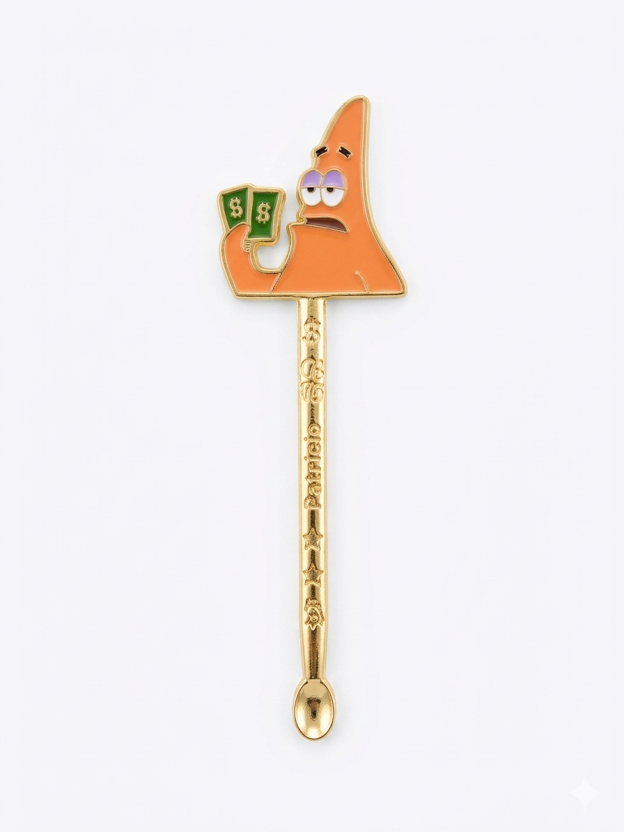 Cuchara medidora coleccionable de Patricio Estrella de Bob Esponja, marca Spoonies MX