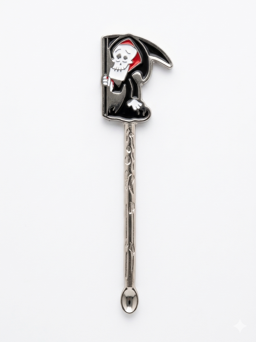 Cuchara medidora coleccionable con diseño de calavera, marca Spoonies MX
